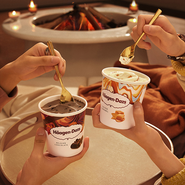 Belgian Chocolate & Salted Caramel Ice cream cups 